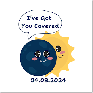 Lispe Eclipse Funny I've Got You Covered Moon & Sun 04.08.2024 Posters and Art